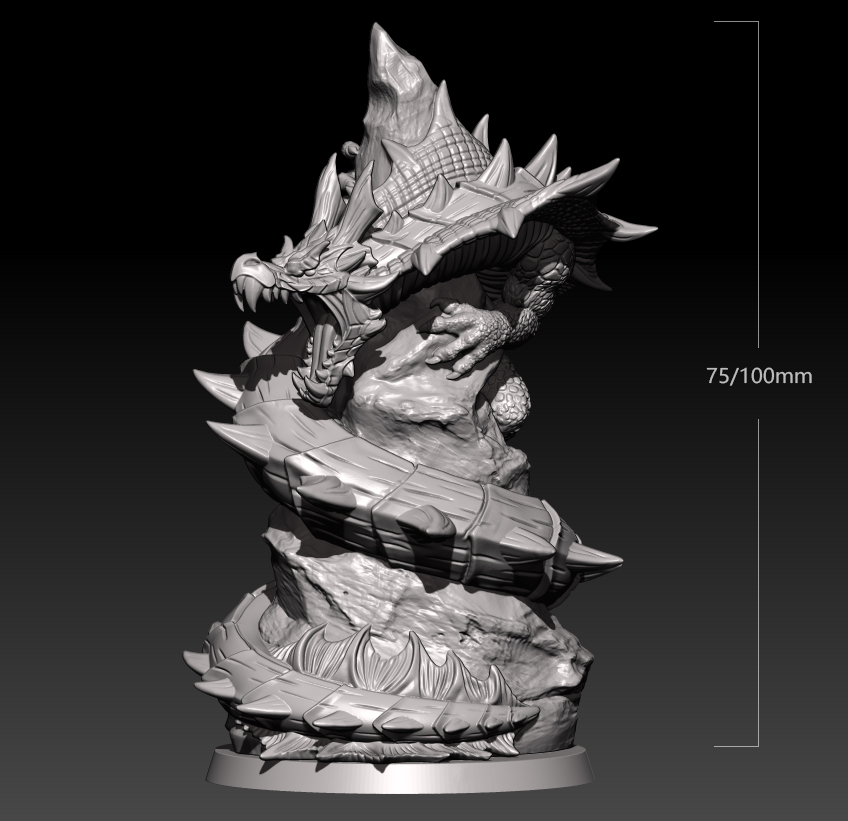 Model Kit Dragon - 75mm Resin Model Kits Dragon Figurine