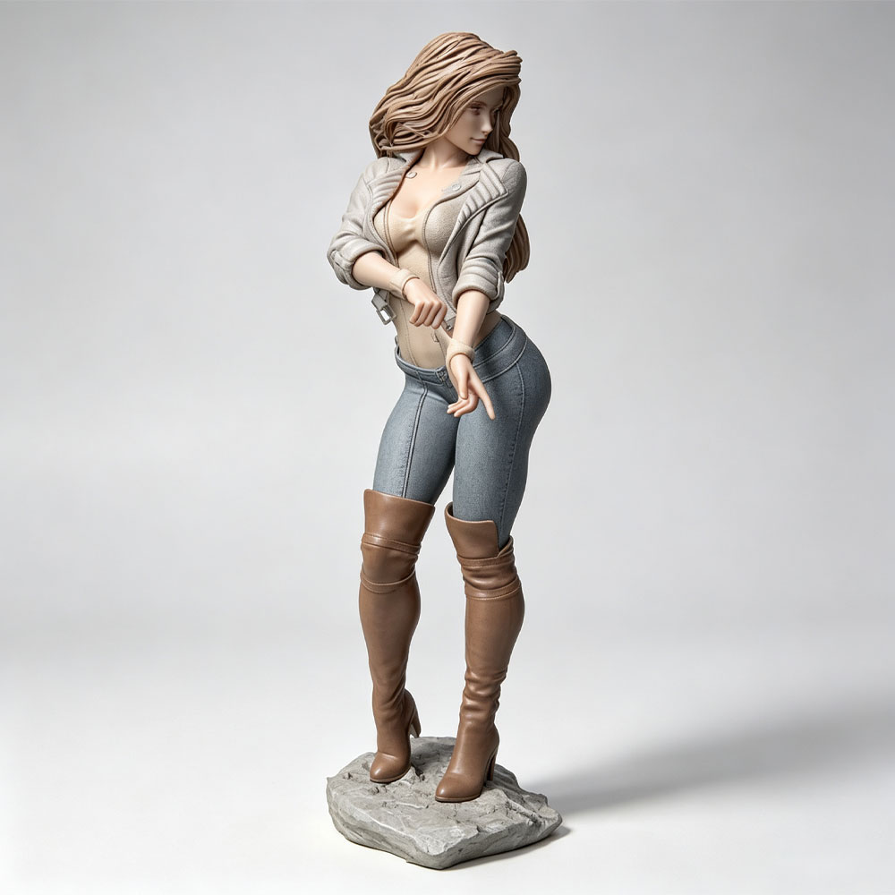 Model Kit Hg - 1/24 Realistic Fashionable Female Character, Miniature