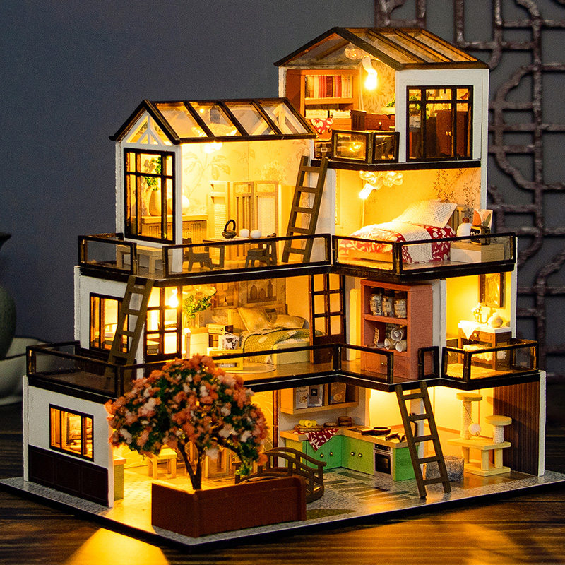 DIY Wooden Dream Town Cottage  - đánh giá và giá Model Kit House