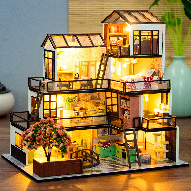 DIY Wooden Dream Town Cottage  - đánh giá và giá Model Kit House