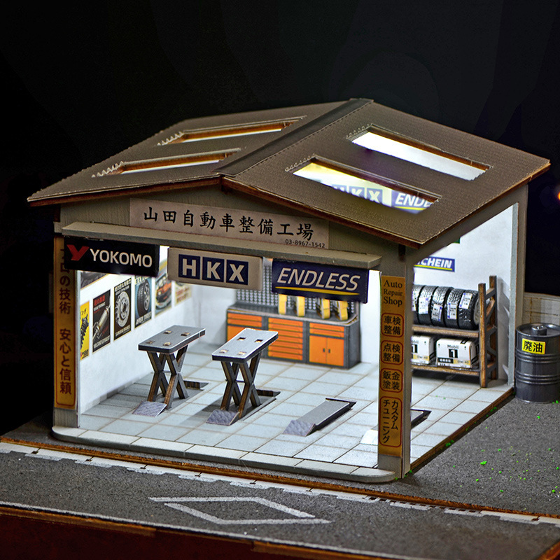 1:64 Scale DIY Auto Repair Sho - đánh giá và giá Model Kit Car