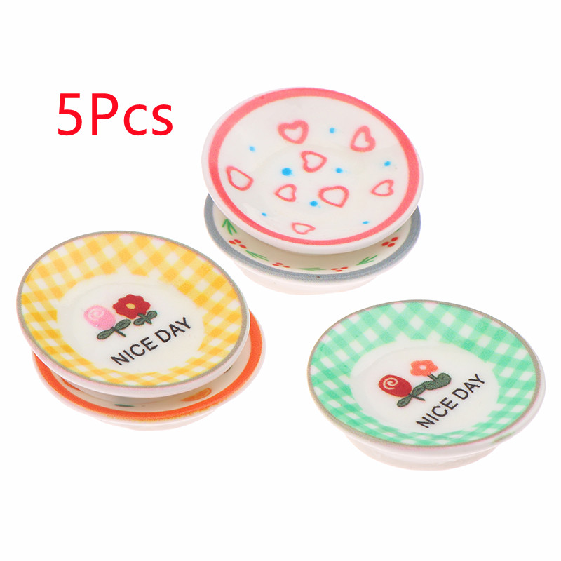 5Pcs 1/12 Dollhouse Mini Plate - đánh giá và giá Model Kitchen Set