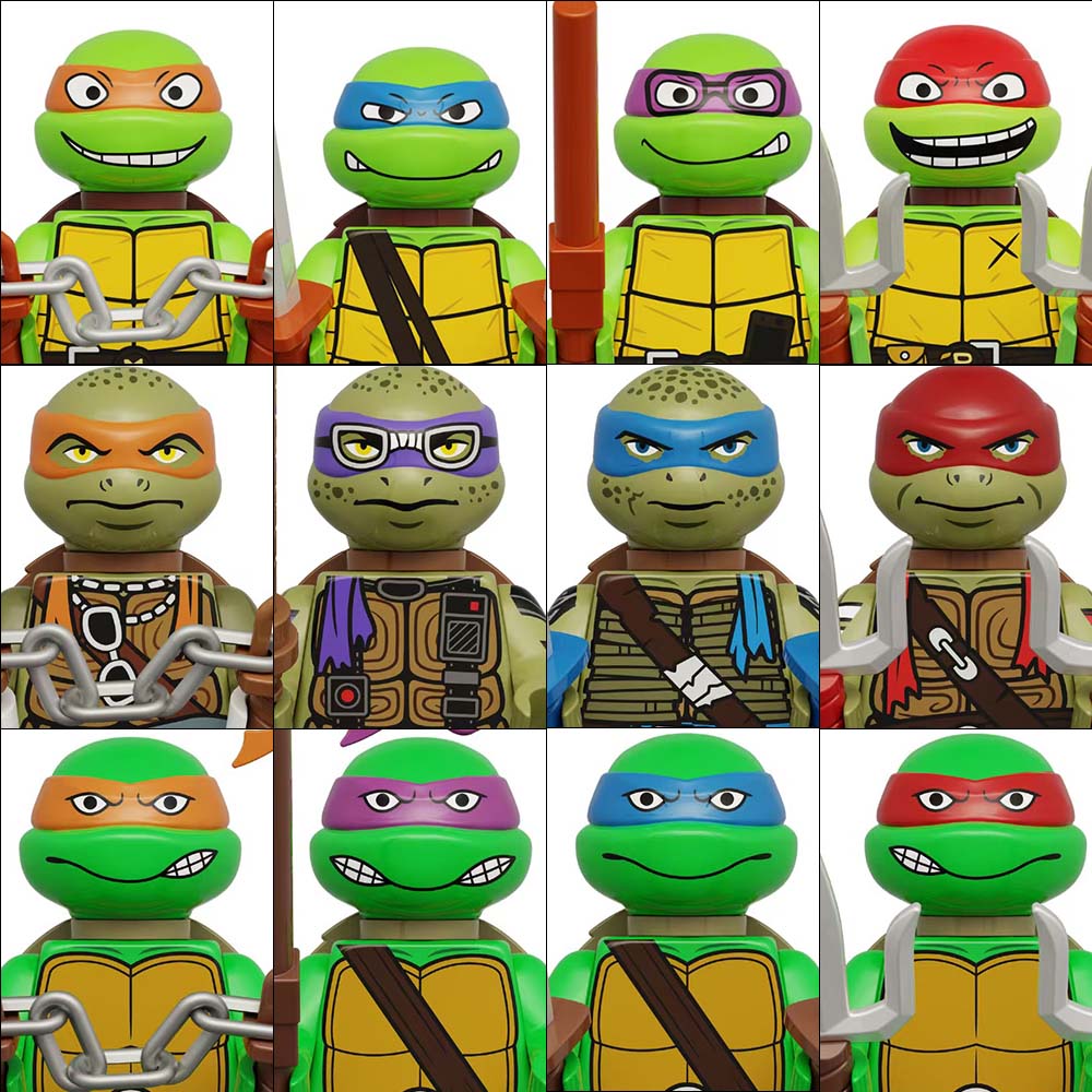 4PCS 8PCS Turtle Movie Ninja M - đánh giá và giá Model Kit Ninja
