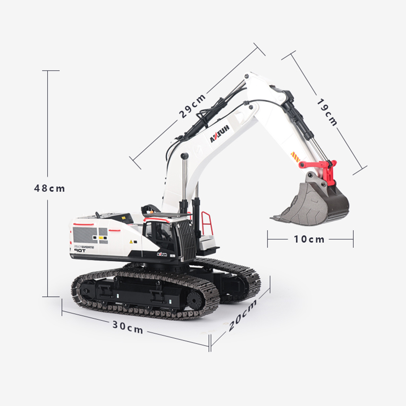 RC Excavator 1/14 HUINA Metal  - đánh giá và giá Model Kit Excavator
