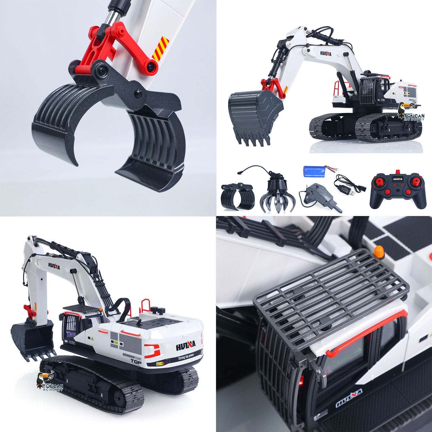 RC Excavator 1/14 HUINA Metal  - đánh giá và giá Model Kit Excavator