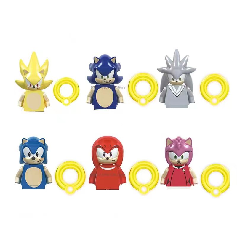 6Pcs/Set Anime Sonic Bricks Sh - đánh giá và giá Model Kit Sonic