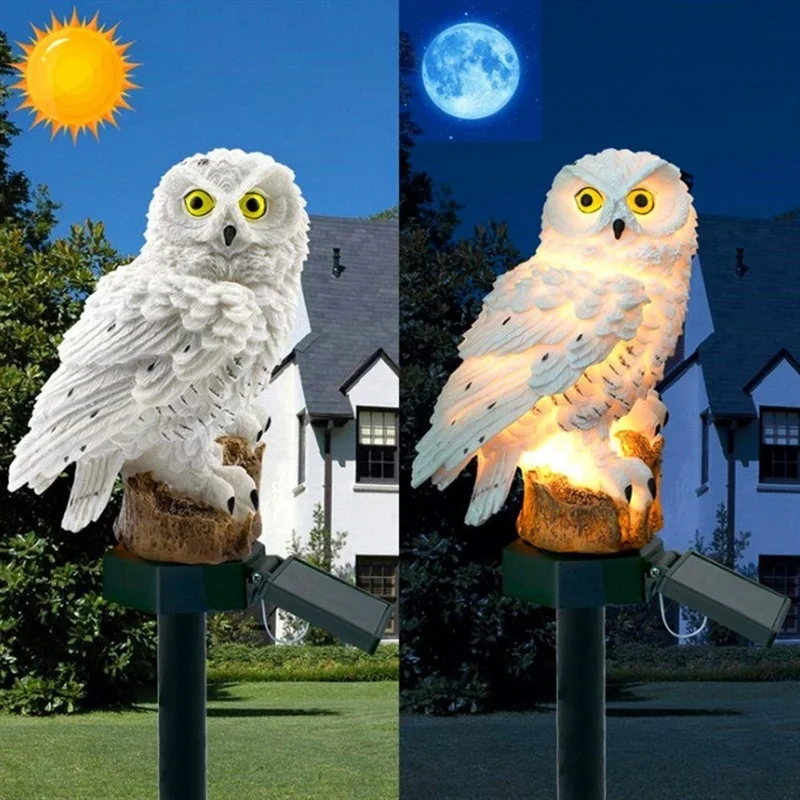 Solar Owl Statue Garden Light  - đánh giá và giá Model Kit Led