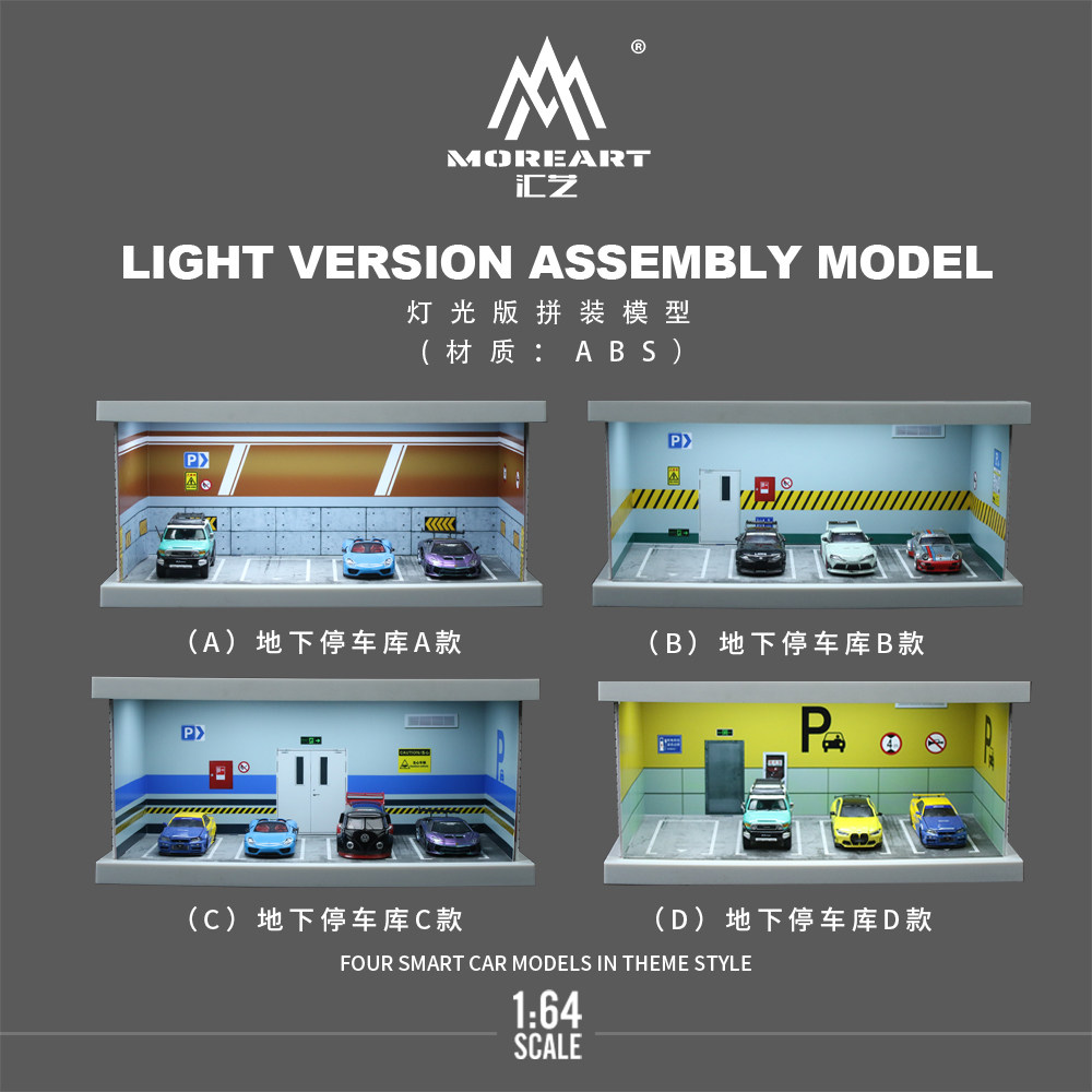 1:64 Four-theme Car Parking Lo - đánh giá và giá Model Kit Car