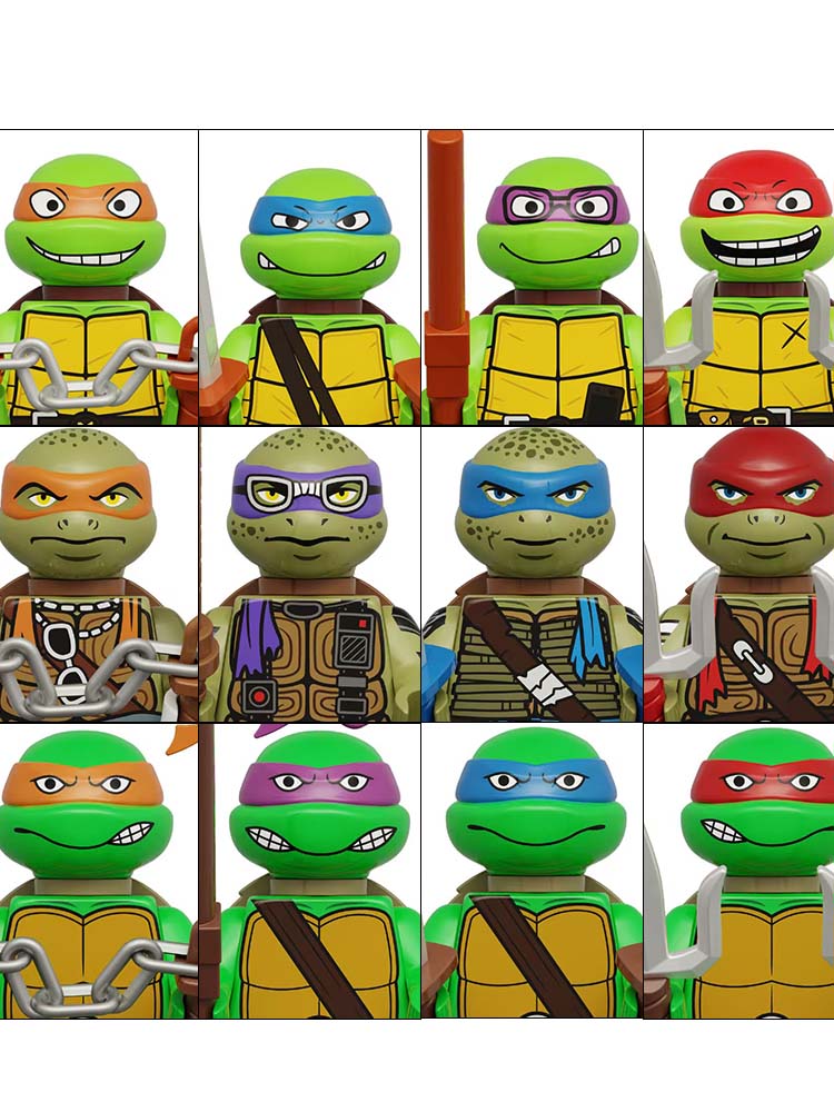 4PCS 8PCS Turtle Movie Ninja M - đánh giá và giá Model Kit Ninja