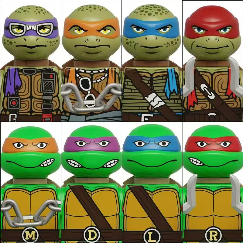4PCS 8PCS Turtle Movie Ninja M - đánh giá và giá Model Kit Ninja